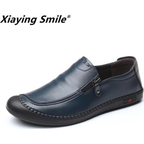 Hot Sale Men Fashion cow leather Shoes Autumn Lace Up Outdoor New Casual Shoes Cheap Breathable Male Skate Tourist Walking Shoes