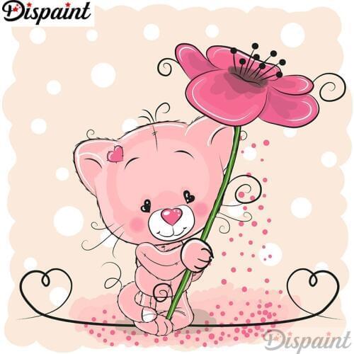 Dispaint Full Square/Round Drill 5D DIY Diamond Painting "Cartoon bear scenery" 3D Embroidery Cross Stitch 5D Home Decor A12419