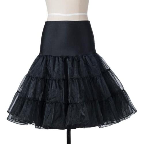 New Short Petticoat For Wedding Vintage Organza Petticoat Crinoline Underskirt Rockabilly Swing Tutu Skirt