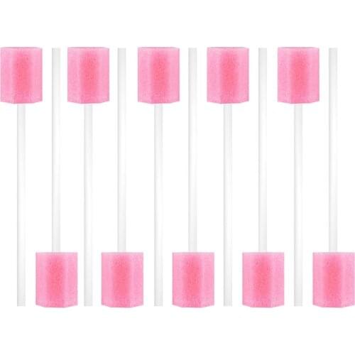 Y1UF 10Pcs/Set Disposable Oral Care Spong Swabs Unflavored Sterile Dental Swabsticks for Mouth Cleaning Individually Wrapped