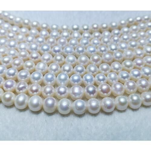 Freshwater Pearl Necklaces Round Shape with Size 8-9mm Perfect Luster for Jewelry DIY Loose Pearl Strands Necklace