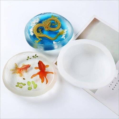 Transparent Silicone Mould Dried Flower Resin Decorative Craft DIY big Stone Mold epoxy resin molds for jewelry
