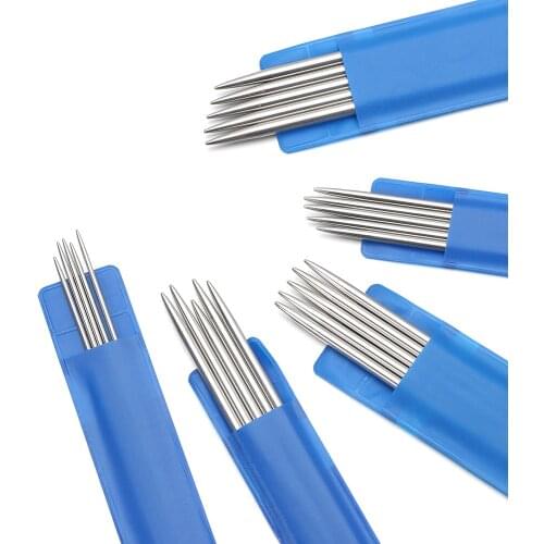 5Pcs/set 20cm Straight Knitting Needles Stainless Steel Crochet Hook Sewing Needle DIY Sweater Weave Knitting Tools Size 2-5mm