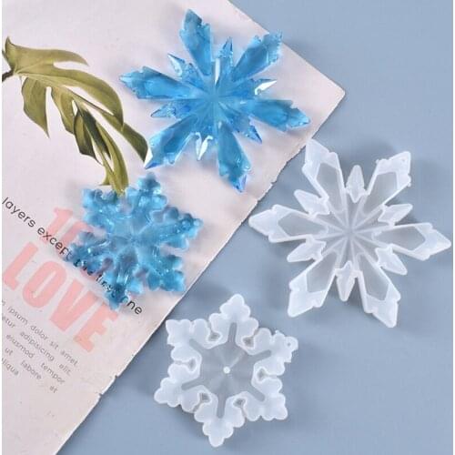 Christmas Ornaments Snowflake Pendant Casting Silicone Mould DIY Crafts Jewelry Making Tools Crystal Epoxy Resin Mold T84A