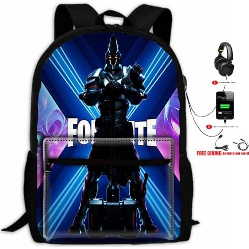 FORNITE USB Charging Backpack Teenager School Bag Cool Games Rucksack Students Bookbag High capacity Mochila Travel Bags