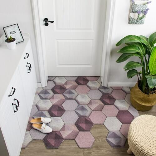 Nordic carpet door mats Anti-slip PVC Silk Loop Door Mat home balcony Home carpet in the hallway Non-slip Waterproof Rug
