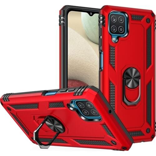 Heavy Duty Rugged Cover Ring Bracket Magnetic Holder Shockproof Kickstand case With Screen Protector for Samsung Galaxy A12 5G