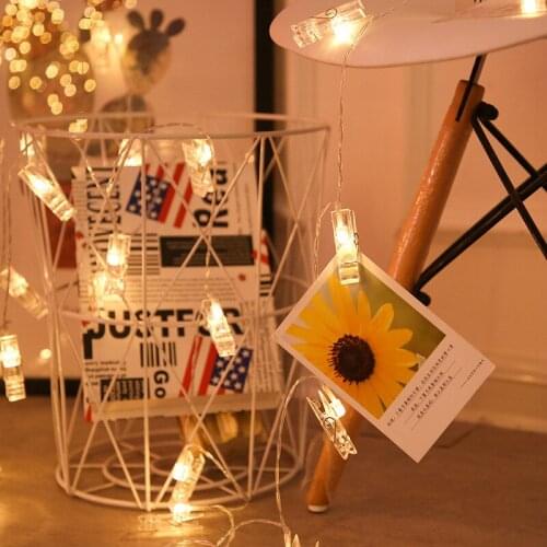 Led Photo Clip Lamp String Proposal Confession Background Wall Decoration Girlhood Room Layout Battery Clip For Photos Lights