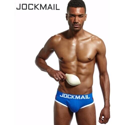 JOCKMAIL brand 5PCS Front Sexy push up cup bulge enhancing mens underwear Briefs enhancement sexy gay underwear penis pouch