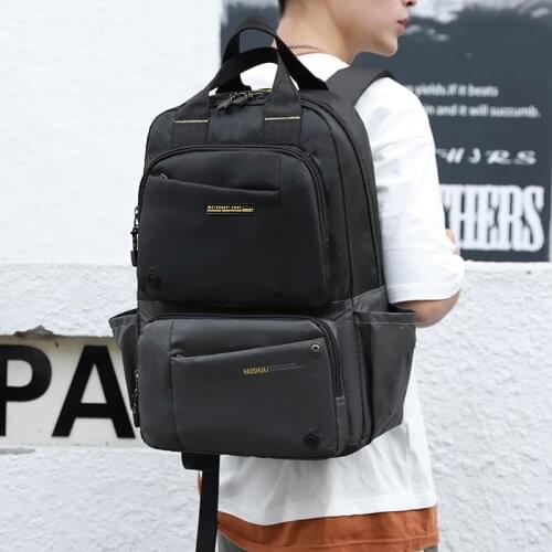 Large Capacity Mens Backpack boys 15.6 Inch Laptop Knapsack Nylon Schoolbag Travel Bag Business Casual Male Daypack Mochilas