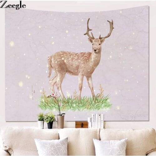 Zeegle Printed Wapiti Tapestry Home Decoration Wall Hanging Tapestry Beach Hippie Blanket Home Decor Tapestry Wall Hanging