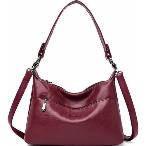 Women Leather Handbags High Quality 2019 Women Messenger Bag Sac A Main Female Soft Leather Shoulder Bag Vintage Bolsa Femininas