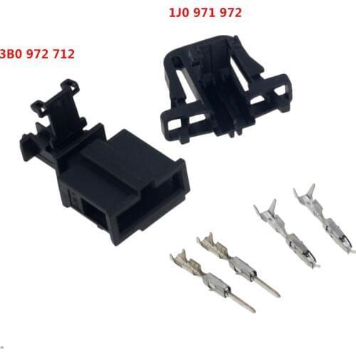 1SET 2 pins Loud Speakers Sensor Plug 1J0 971 972 3B0 972 712 Waterproof Female Male Connectors for Audi Skoda