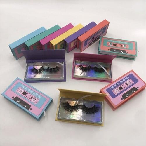 3D Mink Lashes Eyelash Packaging Box Wholesale 25mm Mink Eyelashes Vendor 5D Dramatic False Eyelashes Makeup