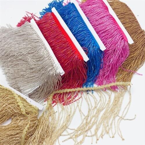 5Yards many color wholesale 12cm(4.7inches) Glass BLACK AB/BUGLE Seed Beaded Fringe Lamp Costume Trim Crafts