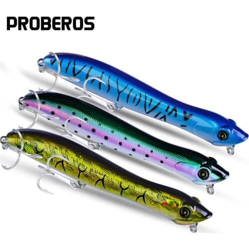 6pcs/Lot Plastic Hard Fishing Lures 10 Colors Bass Baits 4.92"-12.5cm/0.67oz-19g Lures Fishing Tackle 4# BKB hook Top Quality