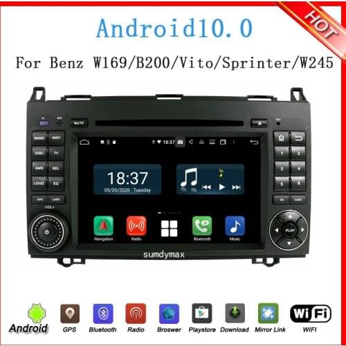 7" android 10 car radio gps player for Benz Sprinter W906 W209 W169 W245 Viano Vito B-Class B170 B200 A160 A180 autoradio wifi