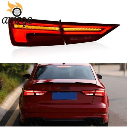 Car LED Reflector Bumper Lamp For Audi A3 Sedan 2013 - 2019 Taillights Backup Lamps Brake Rear Lights