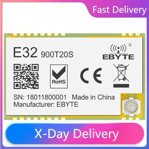10PCS SX1276 UART LoRa Wireless Module 868/915MHz E32-900T20S Long Communication Range 20dBm 5.5Km Transparent Transmission IoT