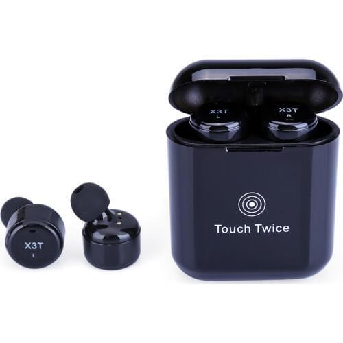 TWS X3T Wireless Bluetooth Earphones Mini HiFi Bluetooth Earbuds Built-in Mic Touch Control Waterproof Earphone with Charger Box