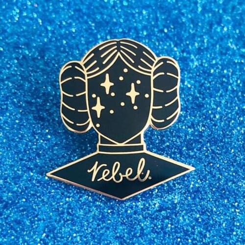 Princess Leia Feminist Rebel Brooch Pins Enamel Metal Badges Lapel Pin Brooches Jackets Jeans Fashion Jewelry Accessories