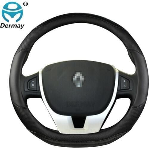For Renault Laguna 2 3 4 Car Steering Wheel Cover Breathable Microfiber Leather + Carbon Fiber Fashion Auto Accessories