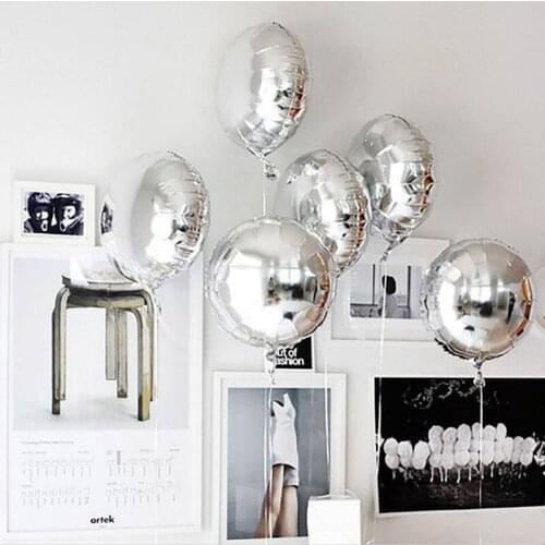 Pure Color 18inch Balloons 50pcs/lot Birthday Party Anniversary Decoration Accessories Aluminium Foil Helium Self-Styled Globos