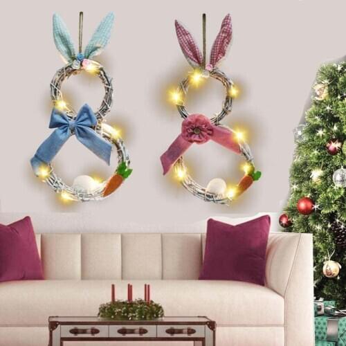 Shower Flowers Hoop Garland Wreath Artificial Plants Rattan Fake Flower Home Garden Decoration Easter Decorations