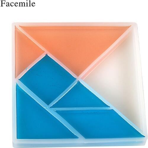 Facemile Jigsaw Puzzle Creative Silicon Molds Epoxy Resin Jewelry Making Craft Mould Fondant Cake Chocolate Mold Kitchen Baking