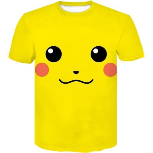 The latest Pokémon series 3D print T-shirt boy girl wild face t shirt casual O-neck short sleeve funny design T-shirt camisetas