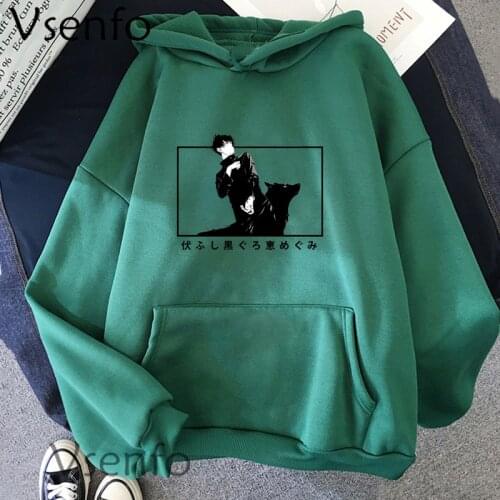 Jujutsu Kaisen Megumi Fushiguro Hoodies Women Men Harajuku Japan Anime Manga Graphic Hoodie Female Clothing Winter Fleece Coat