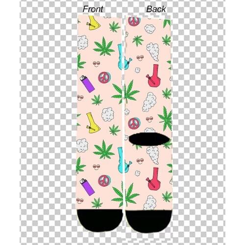 Custom Made Stoner 420 Sublimation Print Socks