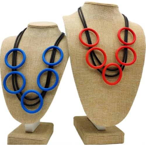 JID 2021 New Trendy Unique Elegant Circle Women Necklace Vintage Lady Double Layer Pendant Necklaces Party Aesthetic Jewellery