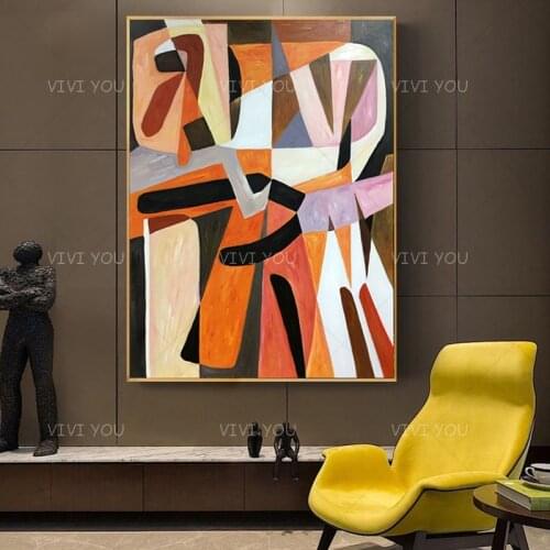 Painting By 100％ Hand Painted Canvas Large Abstract Modern Wall Picture Art For Living Room Home Decoration