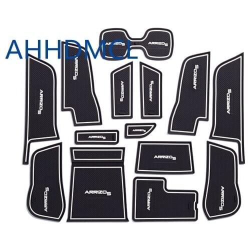 Car Door Groove Mat Gate Slot Cup Armrest Storage Pad Mat For Chery Arrizo 5 Arrizo 5e 2016 2017 2018