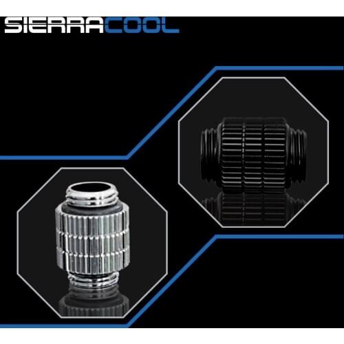 Mechanical gearwheel Male to Male Fitting G1/4'' Black Silver White Gold Connection Adapter