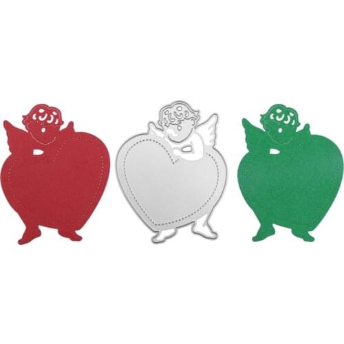Metal Cutting Dies Cut Mold Angel and heart Decoration Scrapbook Paper Craft Knife Mould Blade Punch Stencils New