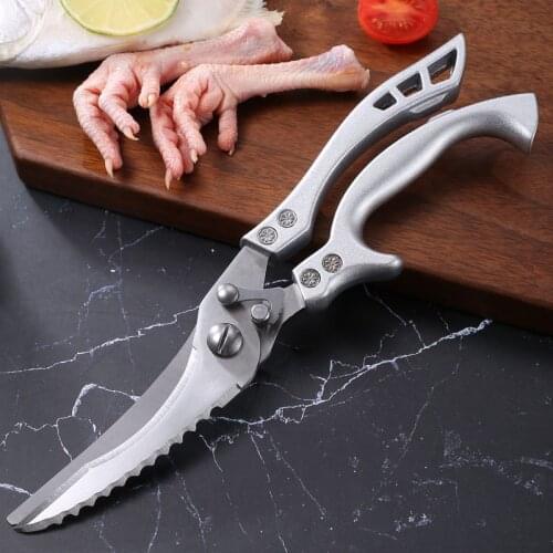 Powerful Chicken Bone Scissors Chicken Duck Fish Cutter Shears 4cr13 Stainless Steel Scissors Scale Clean Cooking Scissors Knife