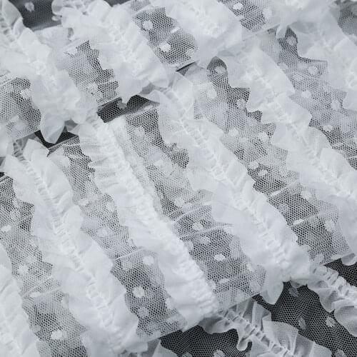 New lace mesh embroidered fabric fungus lace fabric DIY wedding dress skirt cloth