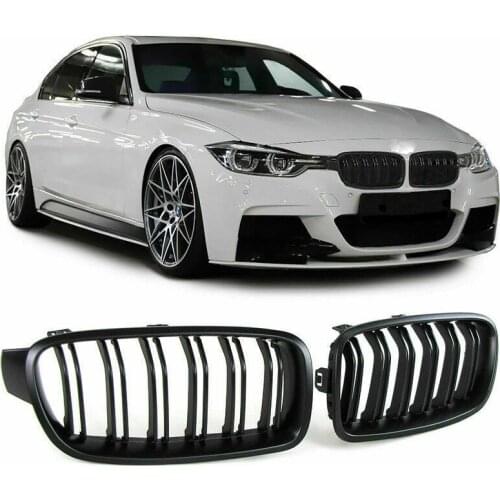 Front Kidney Grille Grills Matte Black for BMW F30 F35 328I 335I 2012-2016