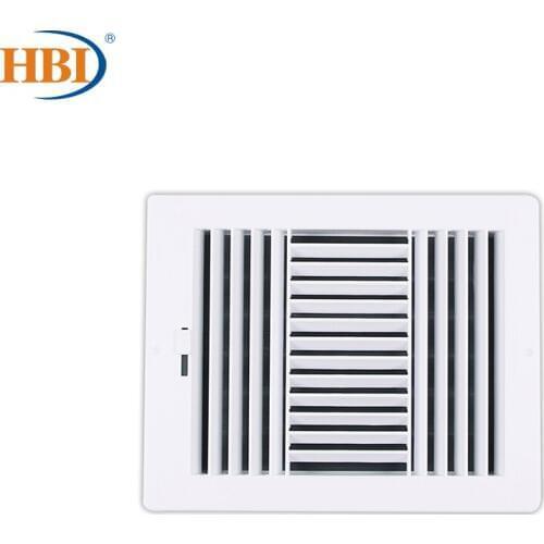 3-Way W10" x H8" Plastic Ventilation Grille Decorative Sidewall/Ceiling Register Plafond Air Vent Grille Aeration Bright White