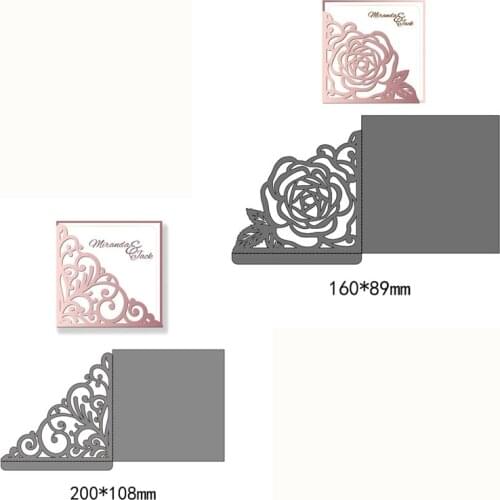Hollow Flower Square Frames Metal Cutting Dies for DIY Scrapbook Album Box Paper Craft Creative Paper Cut Dies New