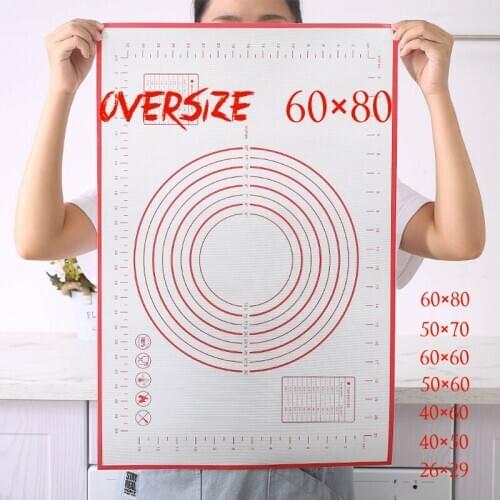 Silicone mat large baking accessories Pastry and bakery kitchen Rolling pin for dough confectionery Kneading Pad pizza board