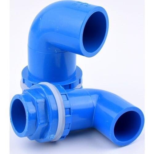 1Pc 20/25/32/40/50mm L Type PVC Pipe Connectors Thicken Fish Tank Drain Joints Garden Irrigation Aquarium Inlet Outlet Joints