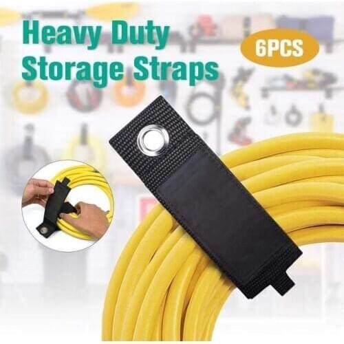 1PC Heavy Duty Storage Straps Extension Cord Holder Organizer Fit With Garage Hook Pool Hose Hangers Strongly Viscous Gadget