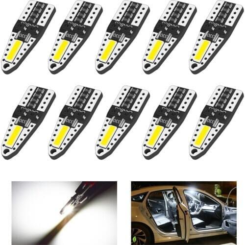 10pcs LED T10 Canbus 194 168 T10 W5W LED Car Light Source wedge side lamp for renault captur/Seat Leon MK3/passat cc/peugeot 406