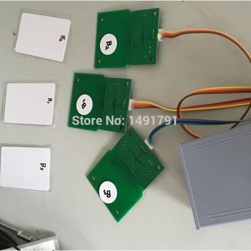 Three IC cards sensor prop Room escape prop photos or pictures objects in sequence to open the door photos open lock