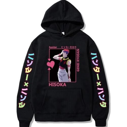 2020 Streetwear Tops Anime Hunter X Hunter hisoka Printed Men Casual Homme Fleece Pullover Hoodie