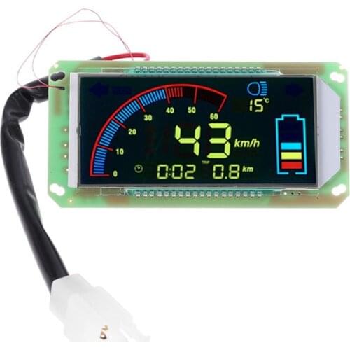 Voltmeter Speedometer for Electric Scooter Bike Motorcycle Bicycle 48V 60V 72V