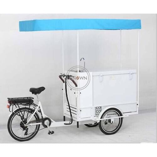 High Quality Mobile Ice Cream Cargo Bike Electric Adult Tricycle With High Capacity Freezer for Sell Cold Drinks
